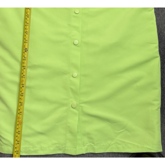 Stussy Nomi House Dress Light Neon Green Stussy Logo Snap Closure Size Small - Picture 7 of 10